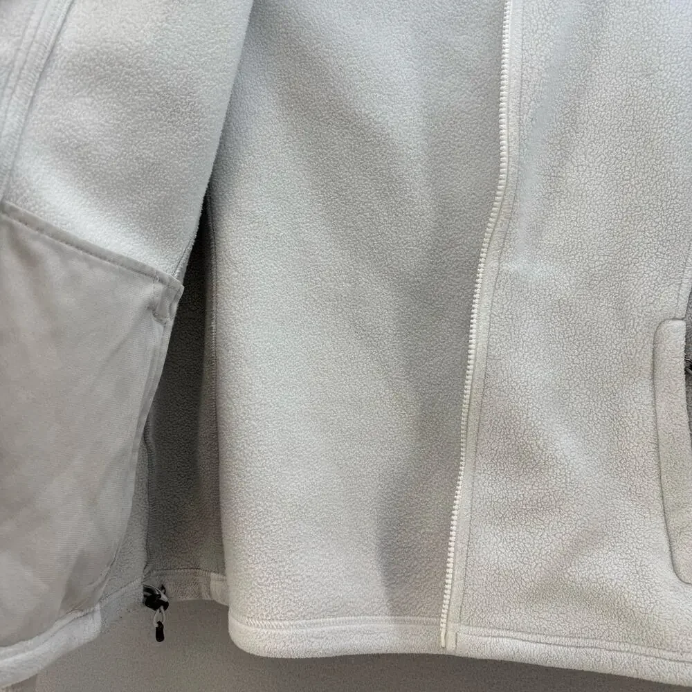 The North Face Fleece Jacket Women's Size S/P White Grey Casual Outerwear Preppy - Picture 7 of 14